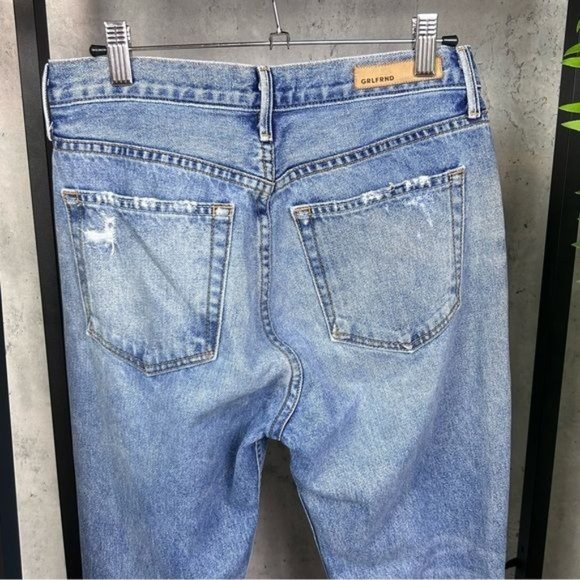 GRLFRND | Karolina High-Rise Light Wash Distressed Jeans in ‘To Be Continued’ - Picture 8 of 13